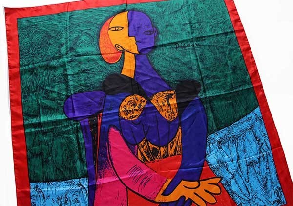 Picasoピカソ アート スカーフ★C【中古】