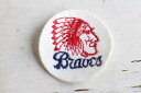 ビンテージ MLB Braves インディアンヘッド フェルト パッチ★G【中古】