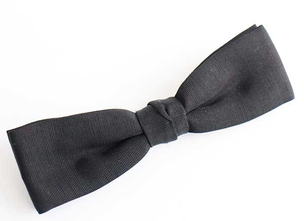ビンテージ 無地 クリップ式 蝶ネクタイ 黒★16【中古】(4)