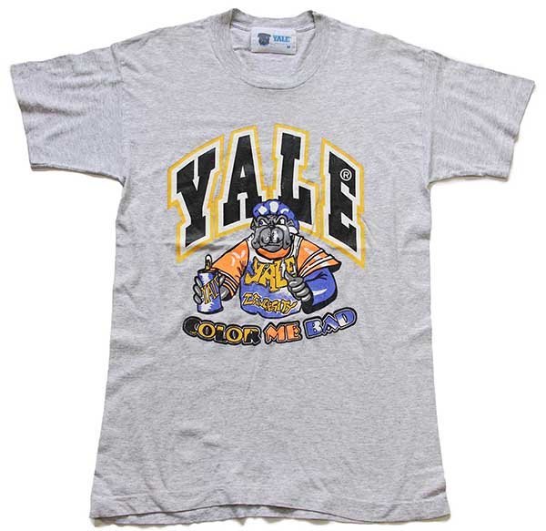 90s YALE UNIVERSITY COLOR ME BAD ブルドッグ Tシャツ 杢グレー M【中古】 auc-sixpacjoe-10051817 Used Clothing Sixpacjoe サンプル画像2