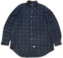 90s ラルフローレン チェック ボタンダウン コットンシャツ XL★96 特大【中古】
