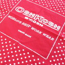 80s USA製 OSHKOSH B'GOSH ドット柄 コットン バンダナ 赤★02【中古】