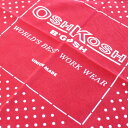 70s OSHKOSH B'GOSH ドット柄 コットン バンダナ 赤★07【中古】