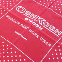 商品詳細 70s〜【OSHKOSH B'GOSH】のバンダナです。一辺に耳付きカラー：赤×白素材：100% COTTON大きさ：約50.5cm×53.5cm多少の誤差はご了承下さい。コンディション：使用感があり、全体的に多少の色落ち、所々に...