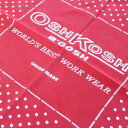 70s OSHKOSH B'GOSH ドット柄 コットン バンダナ 赤★10【メンズ】【レディース】【ビンテージ】【オールド】【ハンカチ】【ワーク】【ポルカ】【水玉模様】【レッド】【UNION MADE】【80s】【USA製】【雑貨】【アメリカ】【古着】【中古】