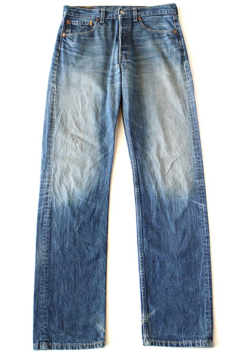 00s スペイン製 Levi'sリーバイス 501 USED加工 デニムパンツ w31 L34★SDP4052 ユーロ【中古】