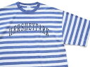 90s USA製 HERSHEYPARK ボーダー コットンTシャツ 薄紺×白 L★HERSHEY'S【中古】