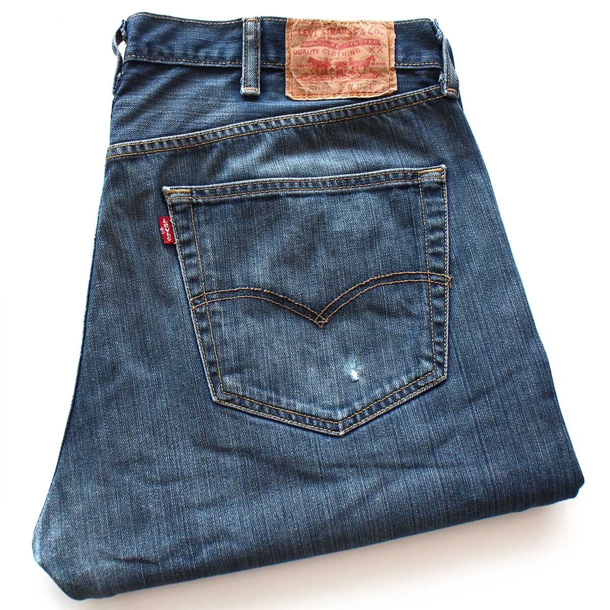 Levi'sリーバイス 501 USED加工 カットオフ デニムパンツ W38★SDP4127【中古】