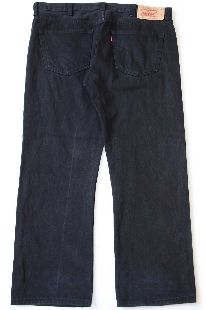 Levi'sリーバイス 501 後染め ブラック デニムパンツ W40★SDP4152【中古】