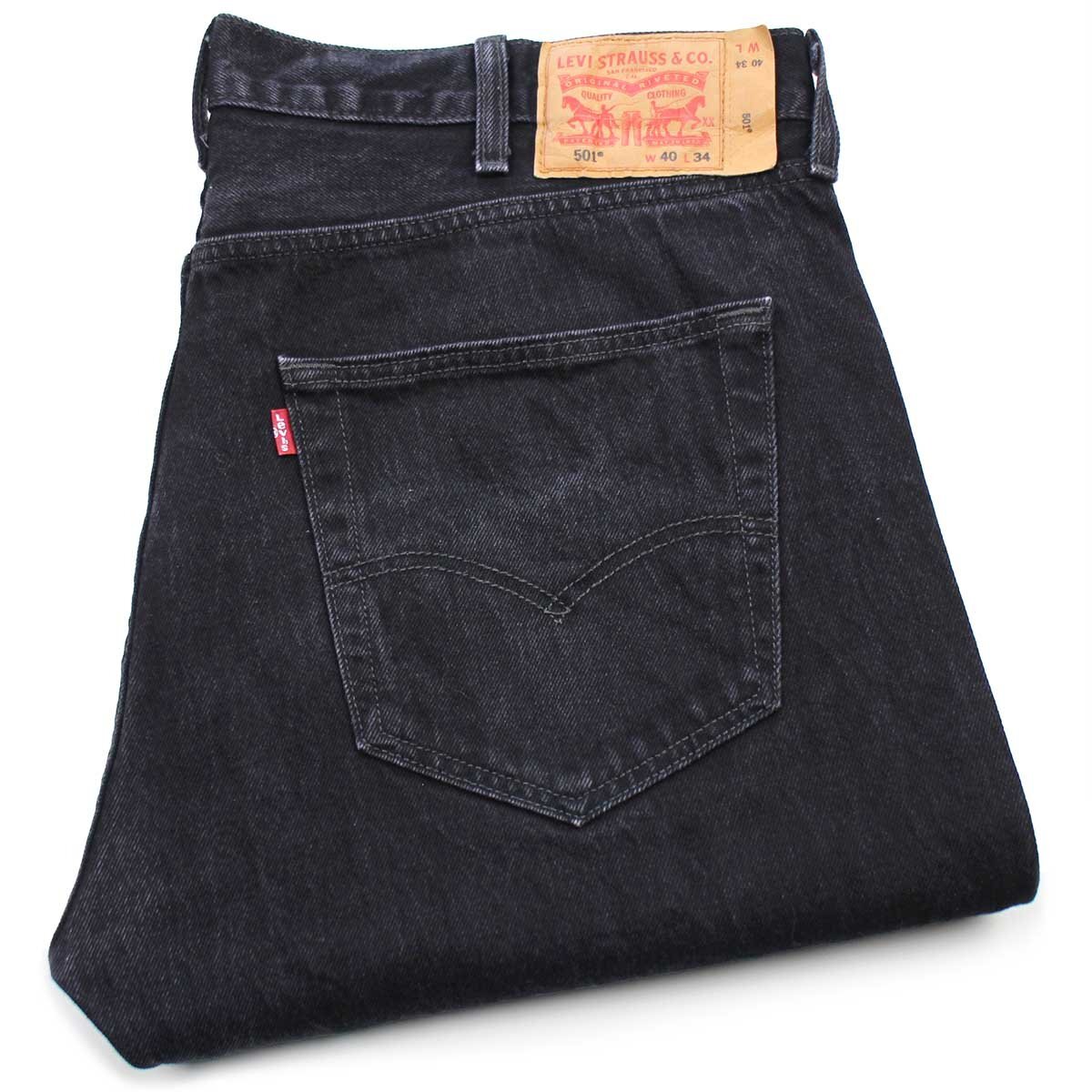 Levi'sリーバイス 501 ブラック デニムパンツ W40 L34★SDP4209【中古】