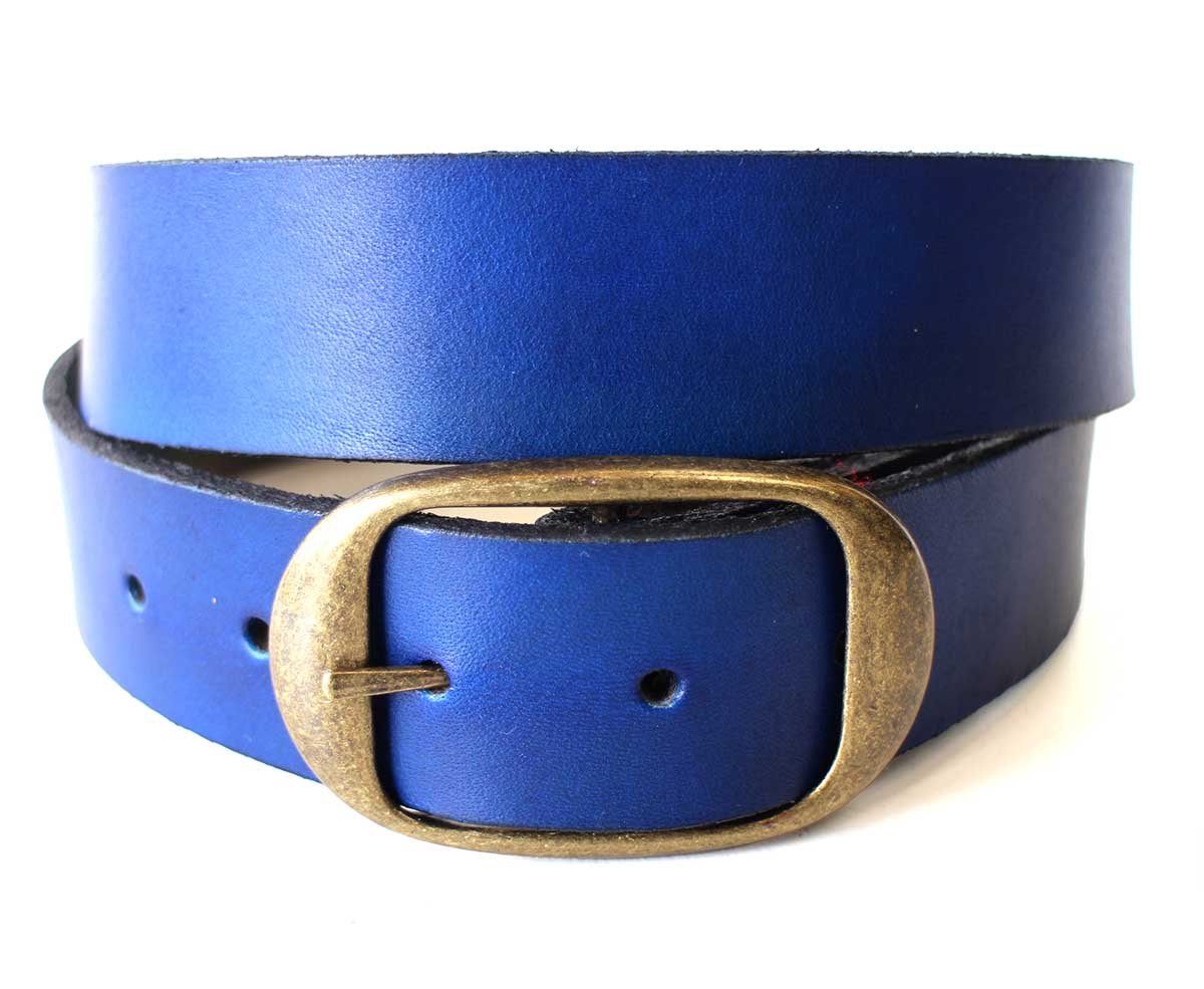 Rakuten - 新品★USA製 BRACKNEY LEATHER WORKS レザーベルト ブルー 34