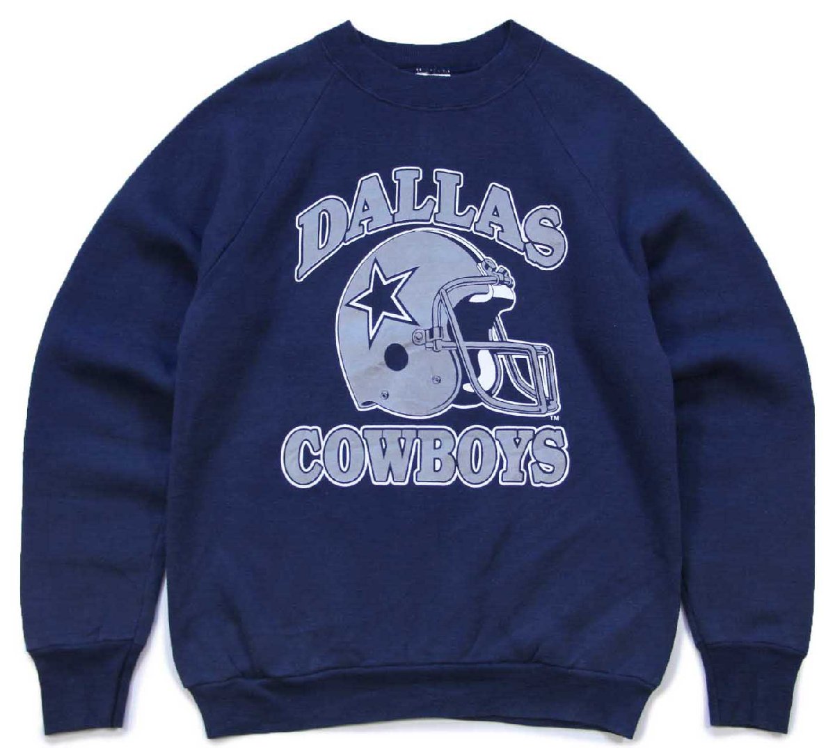 80s USA製 NFL DALLAS COWBOYS アメフト ビッグロゴ スウェット 紺 M【中古】