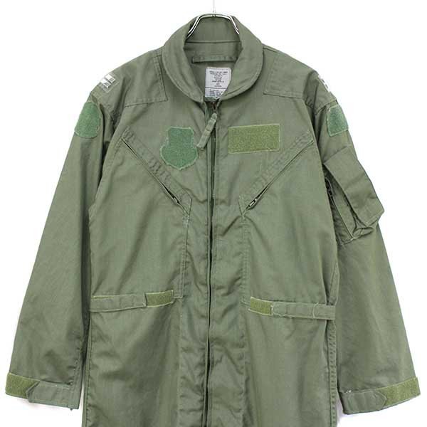 90s 米軍 CWU-27/P カバーオール アラミド フライトスーツ セージグリーン 42L★16 つなぎ【中古】