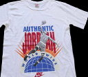 90s USA製 NIKEナイキ JORDAN ジョーダン AUTHENTIC WORLD WIDE コットンTシャツ 白 M【中古】