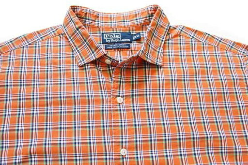 00s ポロ ラルフローレン ESTATE SPORT チェック ワイドカラー コットンシャツ XXL★25 特大【中古】