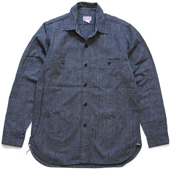 ＜新品・未使用＞GOLD　ブラックシャンブレーシャツ　M br29143-1.jpg