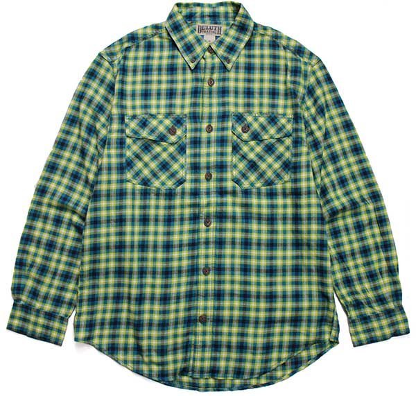 未使用★DULUTH TRADING チェック 三点留め ボタンダウン ライトネルシャツ M【中古】