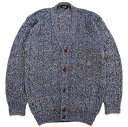 イタリア製 Chicco e Mariano ケーブル編み ウールニット カーディガン グレー ミックス M 【中古】