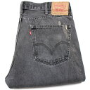 Levi'sリーバイス 505 ブラック デニムパンツ ブリーチ飛び フェード w38 L32★SDP2369 