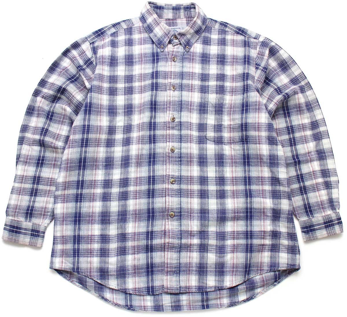 00s CAMBRIDGE チェック ボタンダウン コットン フランネルシャツ XL★31 【中古】のサムネイル