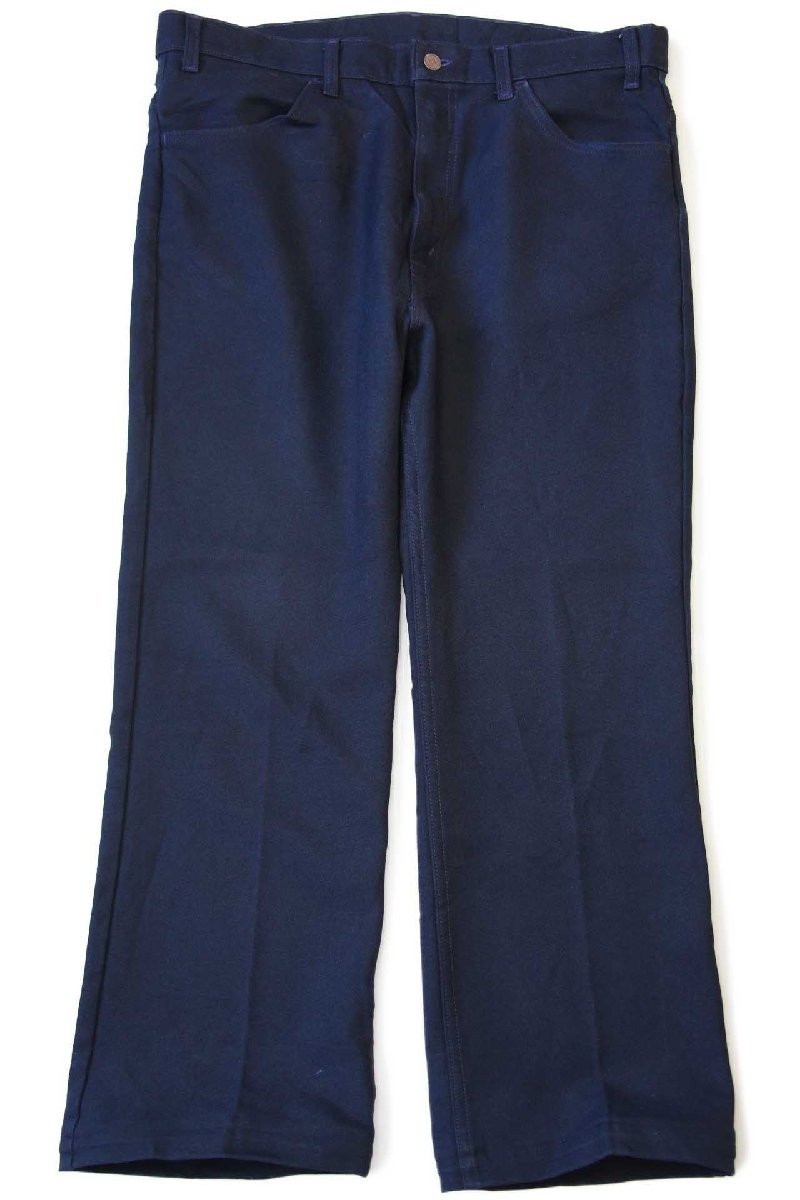 90s USA製 Levi'sリーバイス 517 ポリエステルパンツ 紺 w38★84 スタプレ 【中古】