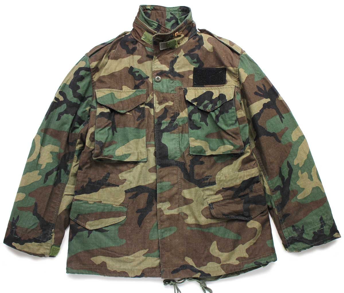 80s 米軍 U.S.ARMY ウッドランドカモ M-65 フィールドジャケット S-S★12 【中古】