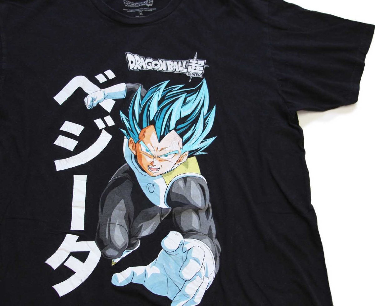 DRAGONBALL SUPER ドラゴンボール超 ベジータ コットンTシャツ 黒 XL 【中古】