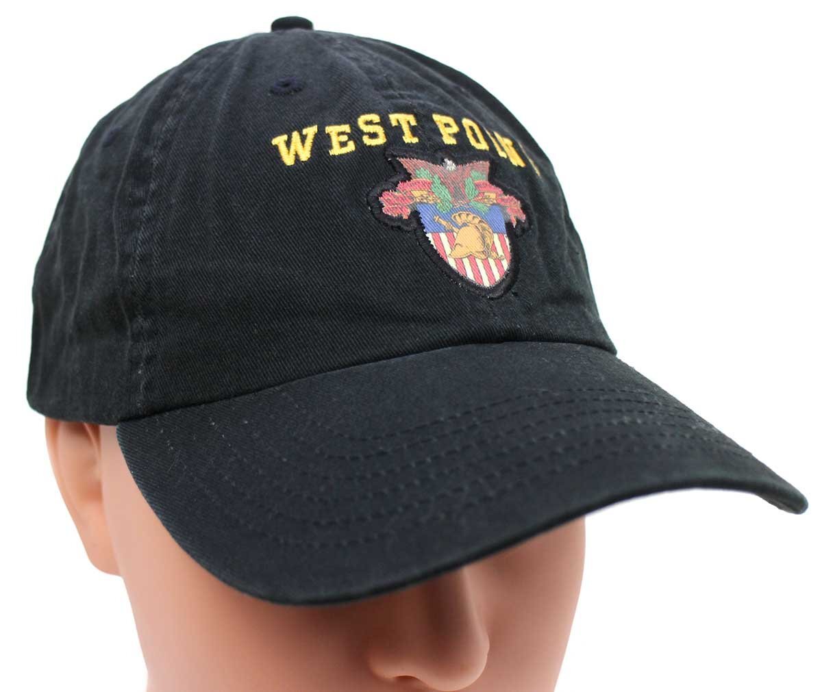 USMA WEST POINT 刺繍&アップリケ コットンキャップ 黒 【中古】