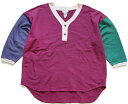90s Paris Sport Club クレイジーパターン ヘンリーネック スウェット【中古】(4)