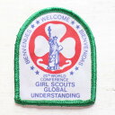 80s GIRL SCOUTS ガールスカウト GLOBAL UNDERSTANDING 25TH WORLD CONFERENCE 自由の女神 パッチ★ワッペ...