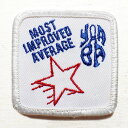 YOUNG AMERICAN BOWLING ALLIANCE MOST IMPROVED AVERAGE スター ボウリング パッチ 白★ワッペン【中古】