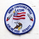 HONOR CONFIDENCE PRIDE LA72ND AIRLINE HIGH AFJROTC 星条旗 パッチ★ワッペン【中古】