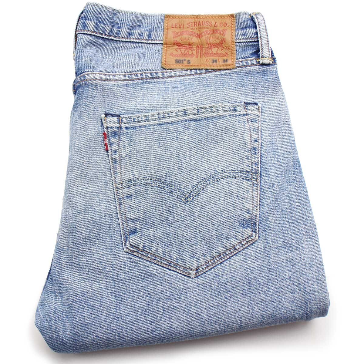 ポーランド製 Levi'sリーバイス 501 S SKINNY カットオフ ストレッチ デニムパンツ w34★SDP3329 ユーロ【中古】