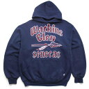 90s メキシコ製 RUSSELLラッセル Watkins Glen senecas スウェットパーカー ナス紺 M【中古】