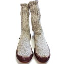 USA製 ACORN ウールニット×レザー スリッパ ソックス ミックス 10.5-11.5★靴下【中古】