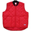 90s USA製 BIG SMITHビッグスミス ナイロン キルティング ワークベスト 赤 XL【中古】(4)