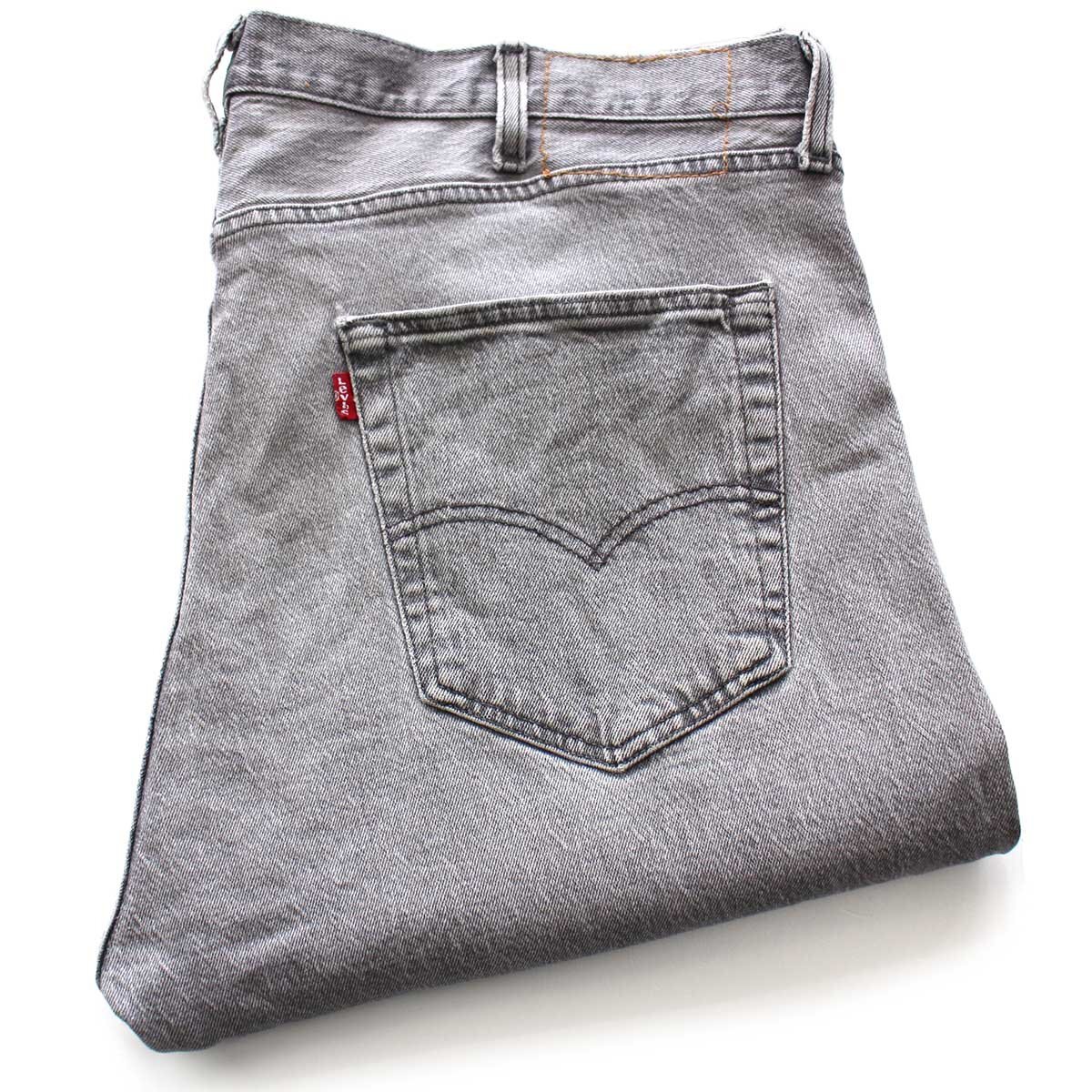 Levi'sリーバイス 501 ダメージ ストレッチ グレー デニムパンツ w40 L32★SDP3932【中古】