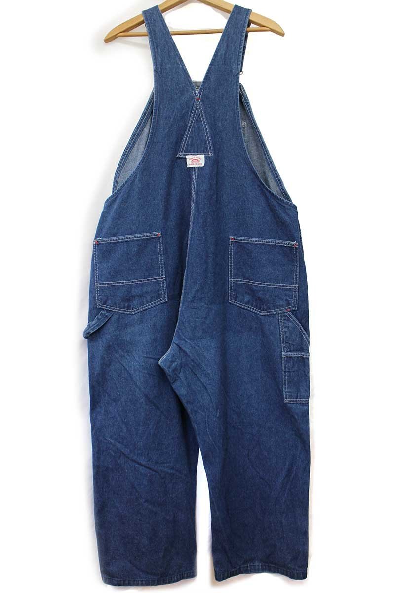 USA製 ROUND HOUSEラウンドハウス デニム オーバーオール w46★特大【中古】
