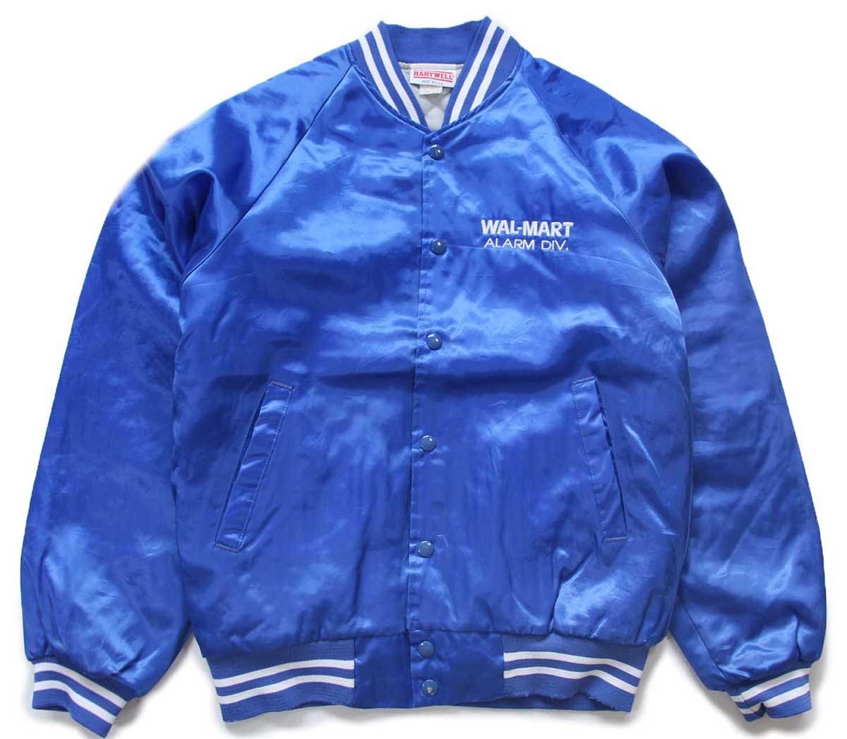90s USA製 HARTWELL WAL-MARTウォルマート ALARM DIV. ロゴ刺繍 キルティングライナー ナイロンジャケ..