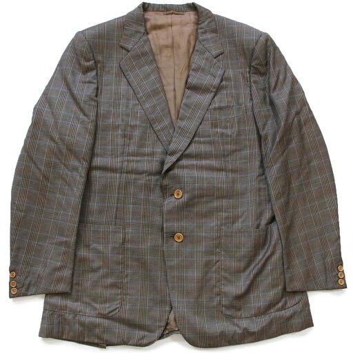 80s Burberrys PRORSUM バーバリー タータンチェック 2つボタン SUPER 100'S ウール テーラードジャケット 54★ブレザー【中古】 80s Burberrys PRORSUM バーバリー タータンチェック 2つボタン SUPER 100'S ウール テーラードジャケット 54★ブレザー【中古】