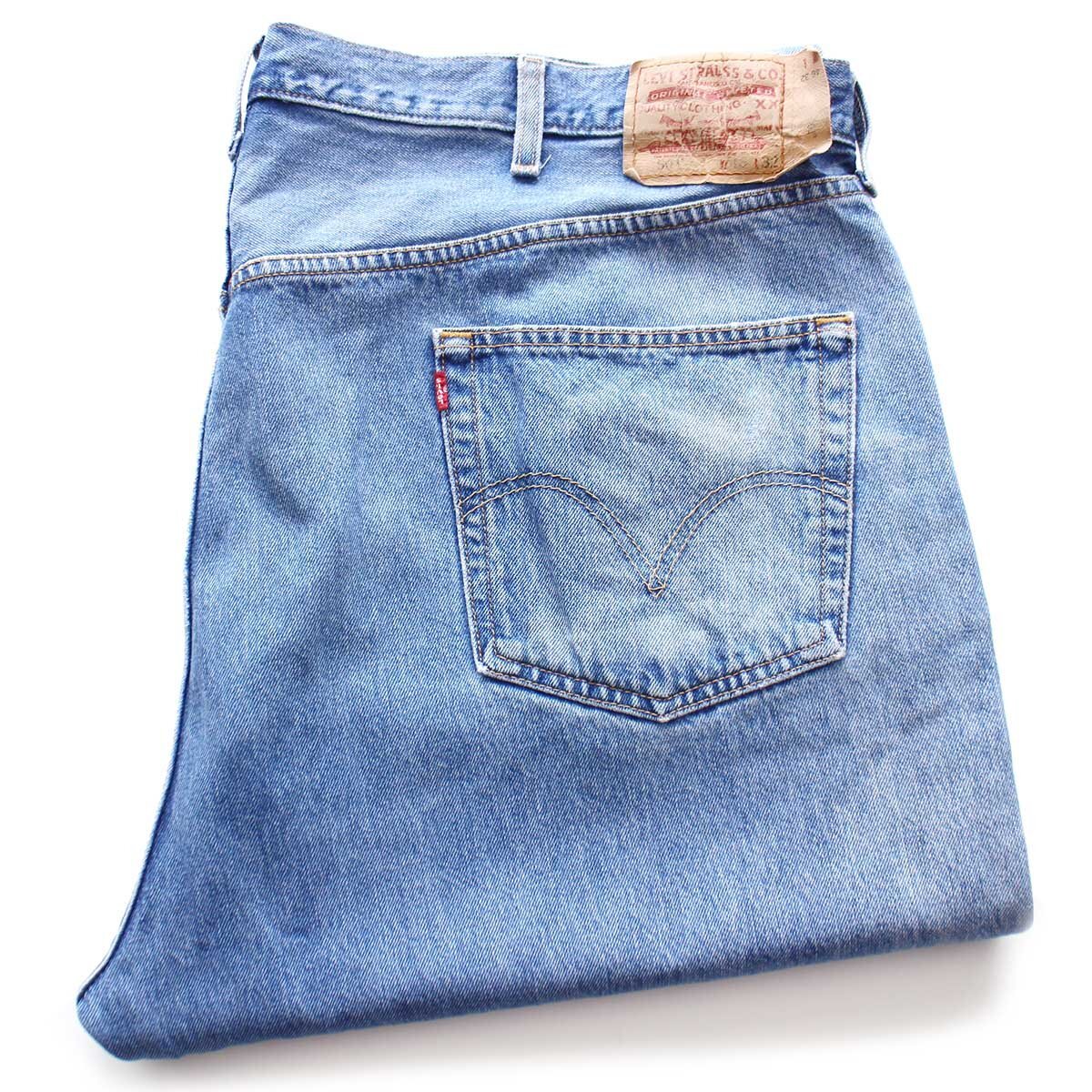 00s Levi'sリーバイス 501 ダメージ デニムパンツ W46 L32★SDP4082 特大【中古】