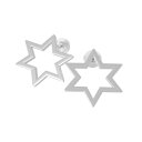 ペア ピアス ヘキサグラム レディース メンズ Pt900 キャッチ付き 中サイズ
