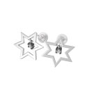 両耳 ピアス 六芒星 レディース メンズ 天然ダイヤモンド k18ゴールド 約0.12ct キャッチ付き 小サイズ (ホワイト イエロー ピンク)