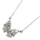 ペンダント 蝶々 レディース 4月誕生石 天然ダイヤモンド k10ゴールド 約0.12ct (ホワイト イエロー ピンク)