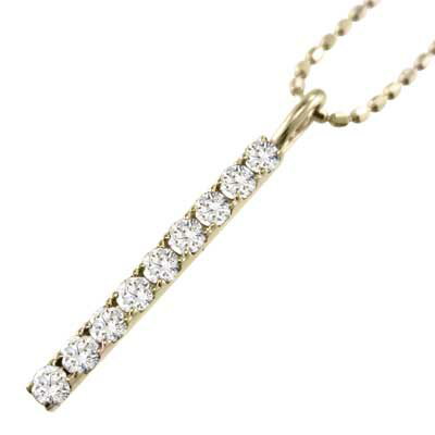 ジュエリー ネックレス プレート レディース 4月誕生石 天然ダイヤモンド k10ゴールド 約0.18ct 中サイズ (ホワイト イエロー ピンク)