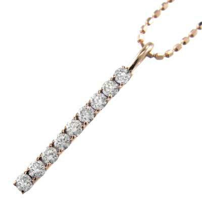 ジュエリー ネックレス プレート レディース 4月誕生石 天然ダイヤモンド k10ゴールド 約0.18ct 中サイズ (ホワイト イエロー ピンク)