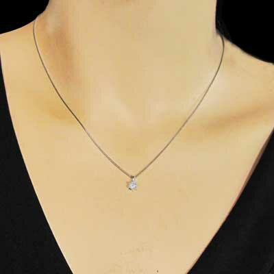 ジュエリー ペンダント レディース メンズ 4月誕生石 天然ダイヤモンド Pt900 約0.18ct 3.8mm石