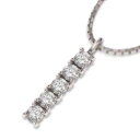 ペンダント ネックレス レディース メンズ 4月誕生石 天然ダイヤモンド プラチナ900 約0.47ct