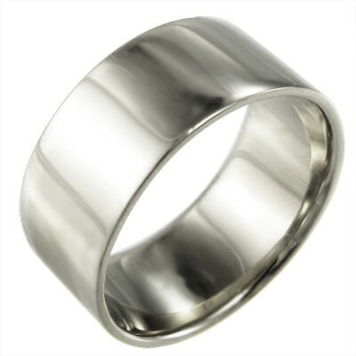 平たい・リング・ピンキー・小指・リング・レディース・メンズ・プラチナ900・約10mm幅・重量感抜群・特大サイズ