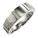 平打ち リング レディース メンズ Pt900 ハーフ溝入